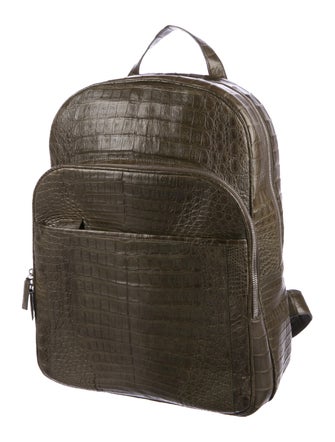 Santiago Gonzalez 2017 Crocodile Suede-Lined Backpack