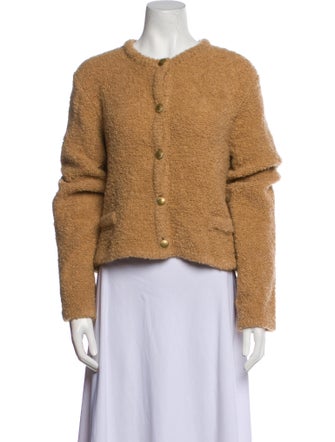 Halfboy Alpaca Tweed Pattern Fur Jacket