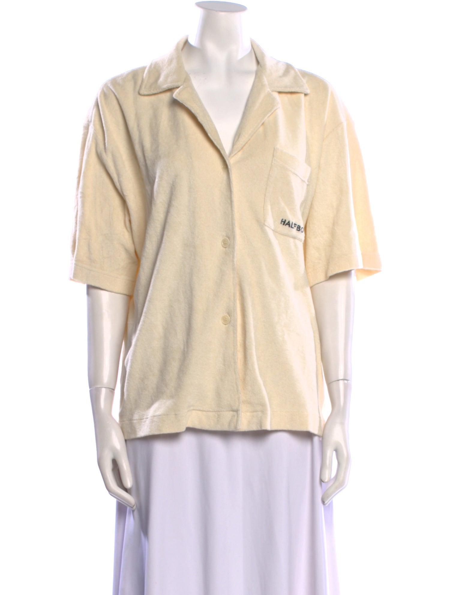 Halfboy Short Sleeve Button-Up Top