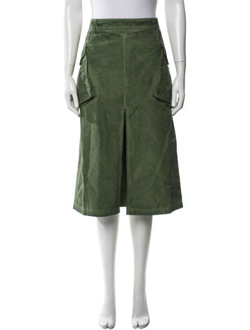 Pre-owned Halfboy Midi Length Skirt In Green