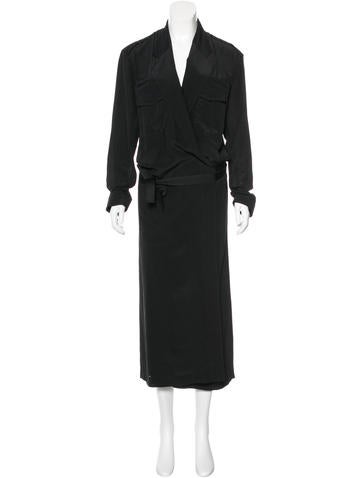 Haider Ackermann Silk Wrap Dress