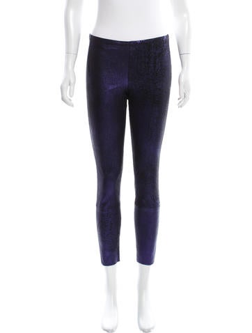 Haider Ackermann Metallic Suede Leggings w/ Tags