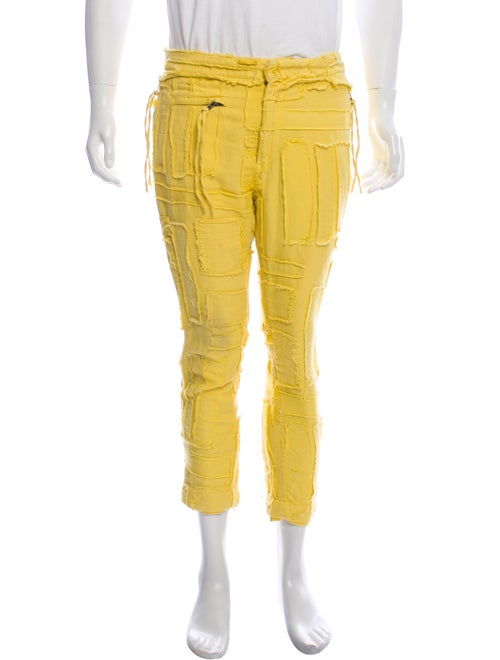 Haider Ackermann Distressed Skinny Jeans yellow