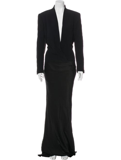 Haider Ackermann Long Sleeve Maxi Dress Black