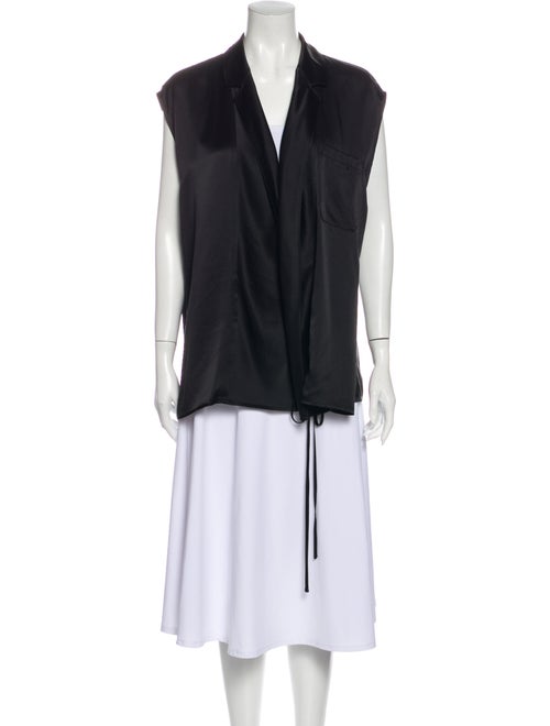 Haider Ackermann Silk V-Neck Tunic Black