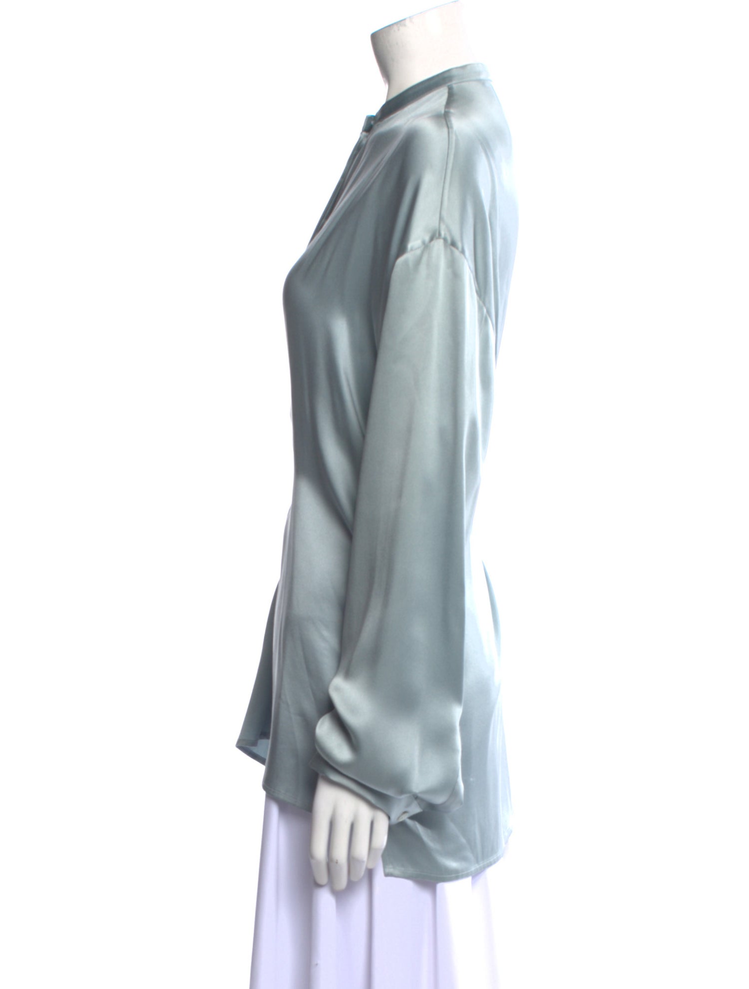 HAIDER ACKERMANN Size M Pink Rose Collarless Shirt