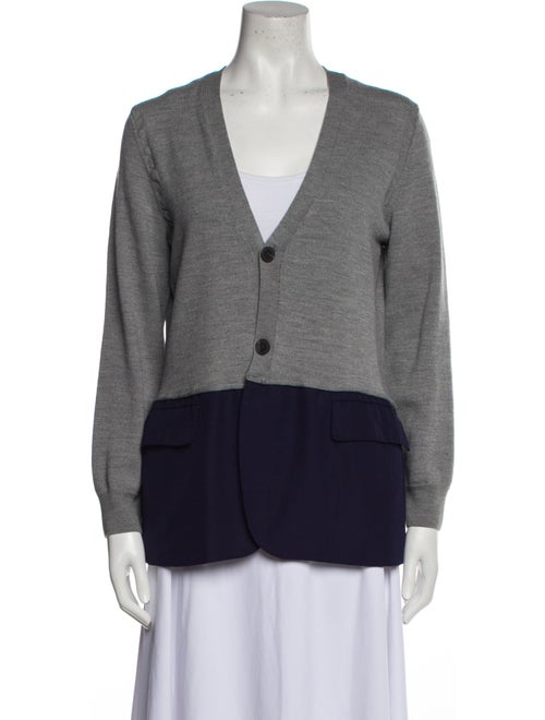 Haider Ackermann Colorblock Pattern V-Neck Sweater