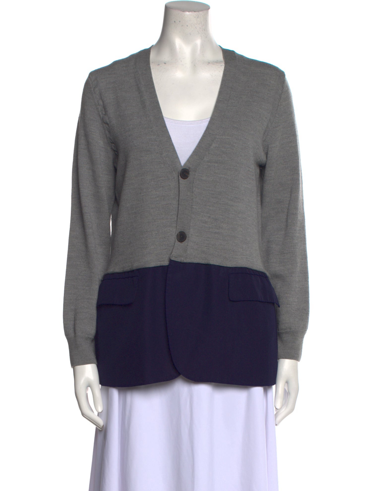 Haider Ackermann Colorblock Pattern V-Neck Sweater