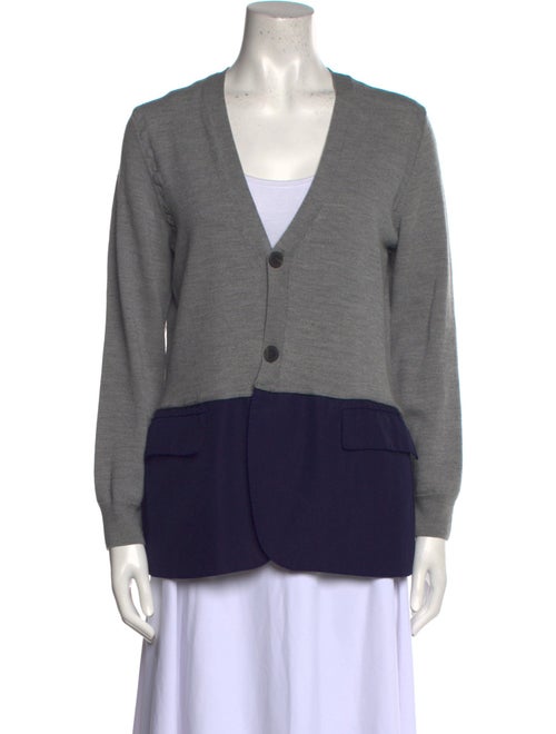 Haider Ackermann Colorblock Pattern V-Neck Sweater