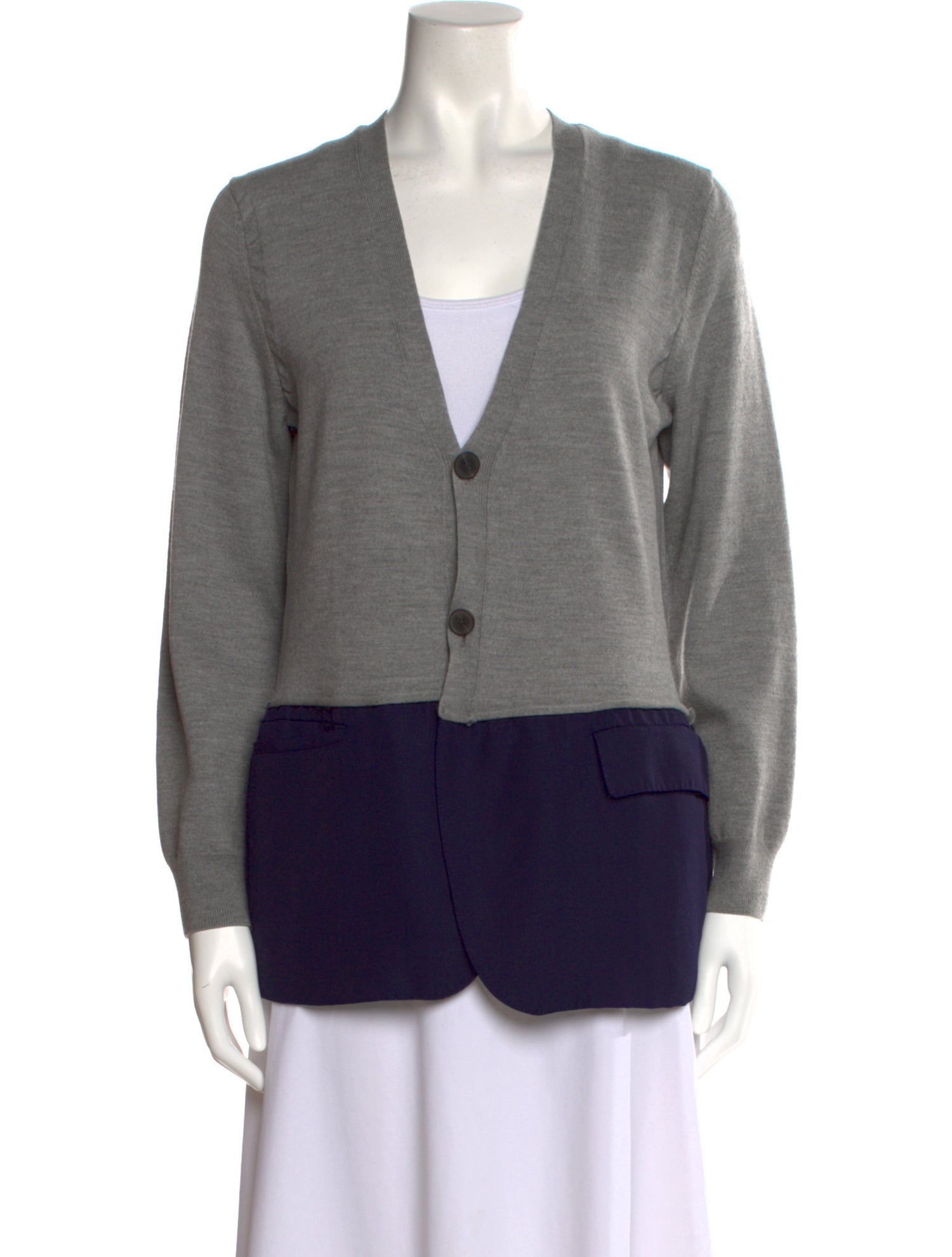 Haider Ackermann Colorblock Pattern V-Neck Sweater