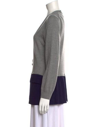 Haider Ackermann Colorblock Pattern V-Neck Sweater