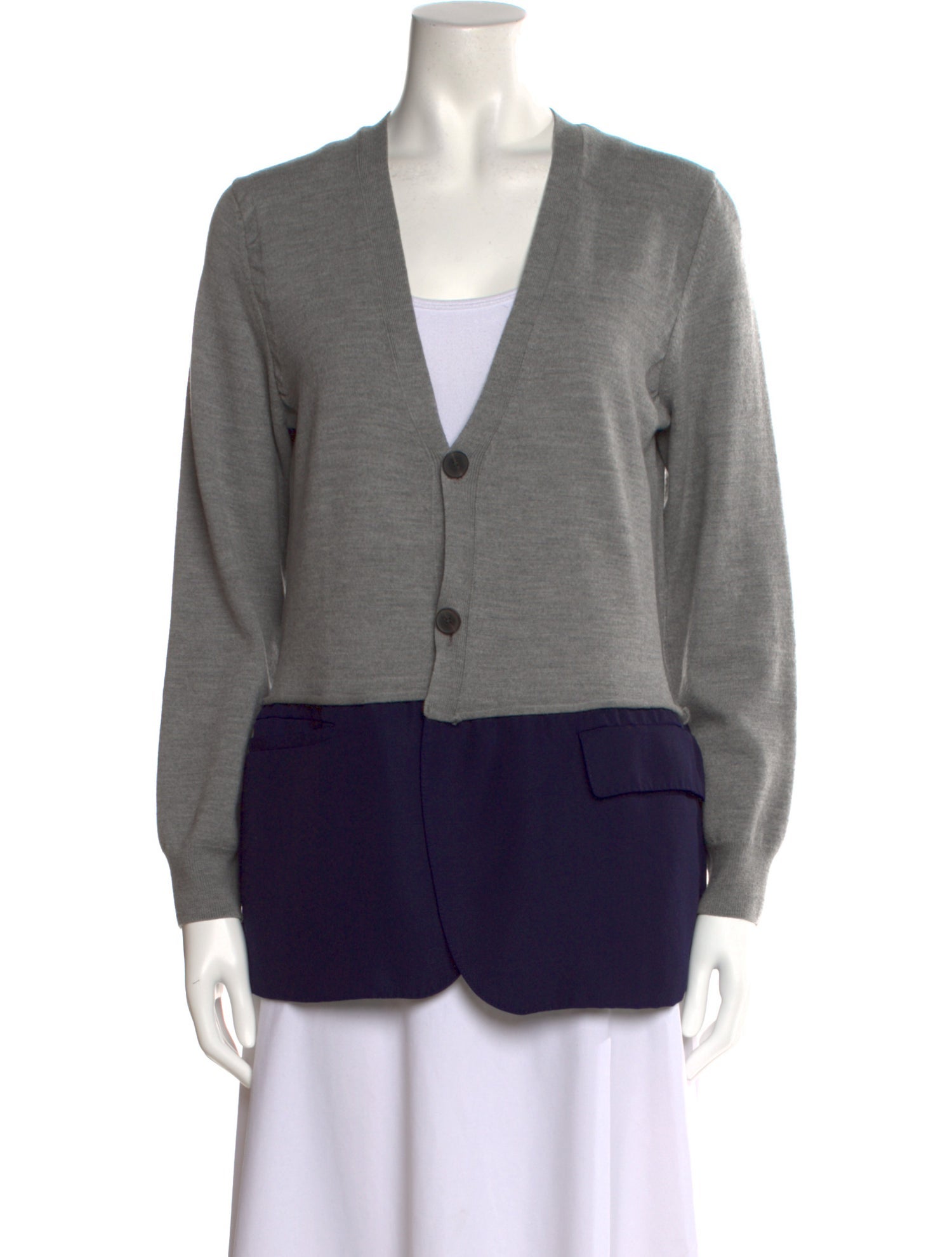 Haider Ackermann Colorblock Pattern V-Neck Sweater