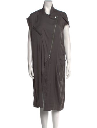 Haider Ackermann Cowl Neck Midi Length Dress