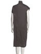 Haider Ackermann Cowl Neck Midi Length Dress