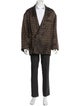 Haider Ackermann Linen Plaid Print Blazer