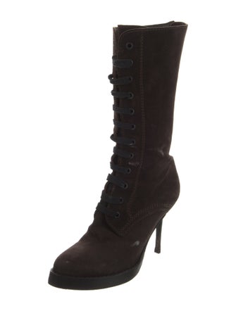 Haider Ackermann Suede Lace-Up Boots