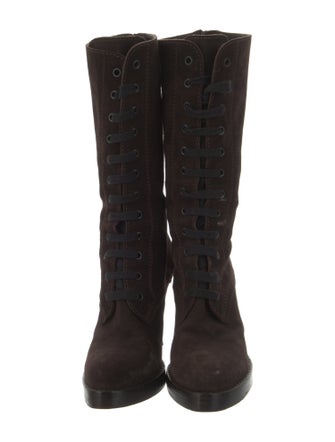 Haider Ackermann Suede Lace-Up Boots