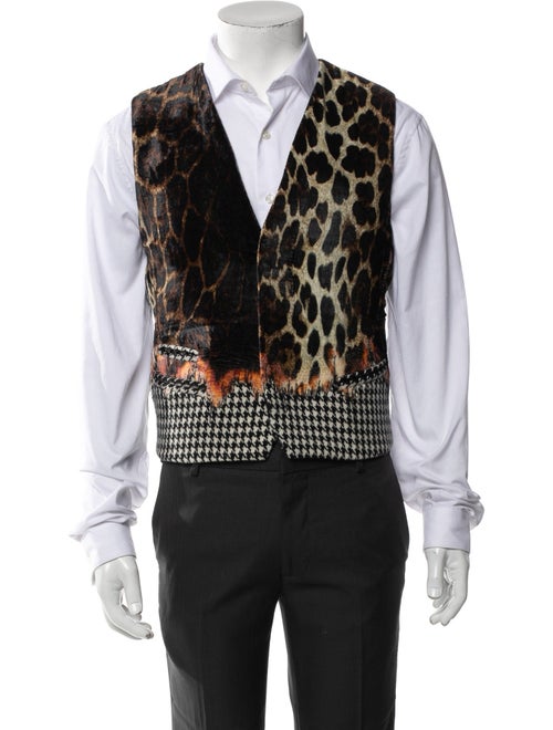 Haider Ackermann Animal Print Suit Vest