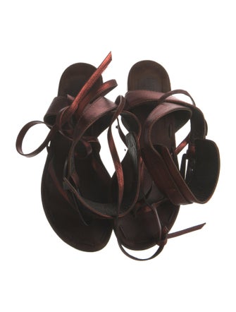 Haider Ackermann Leather Gladiator Sandals