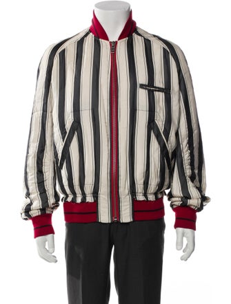 Haider Ackermann Striped Bomber Jacket