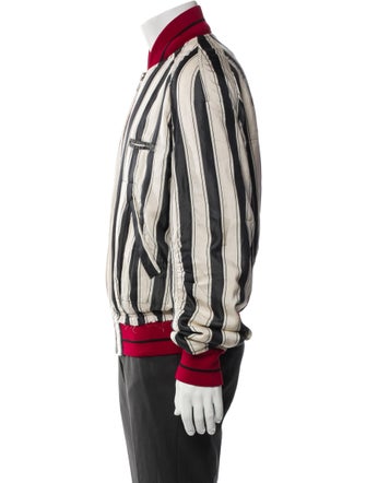 Haider Ackermann Striped Bomber Jacket