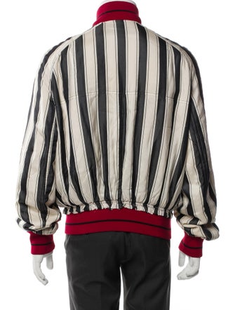 Haider Ackermann Striped Bomber Jacket