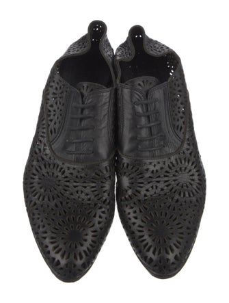 Haider Ackermann Leather Cutout Accent Oxfords