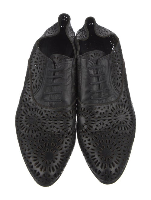 Haider Ackermann Leather Cutout Accent Oxfords