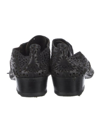 Haider Ackermann Leather Cutout Accent Oxfords