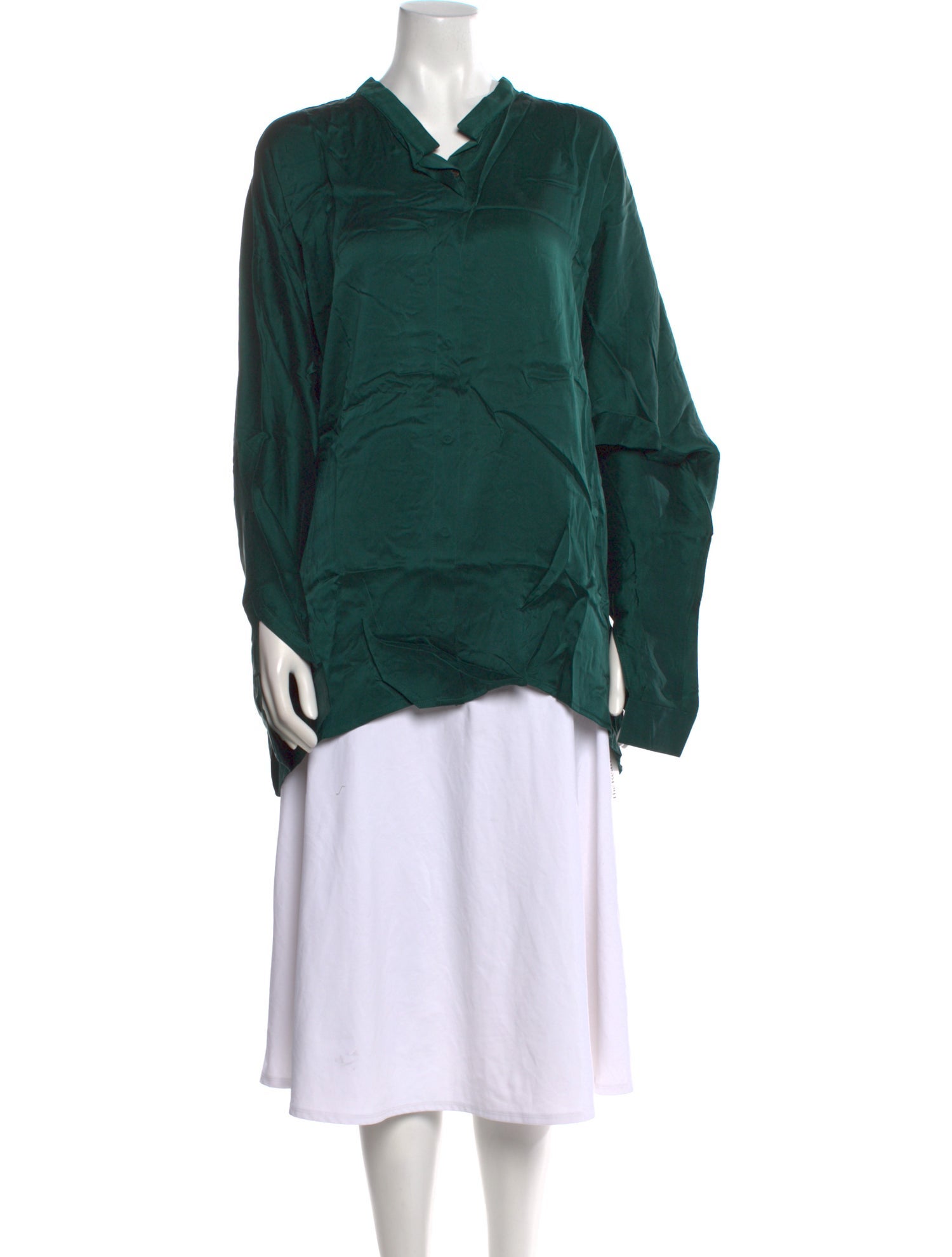 Haider Ackermann Silk Cowl Neck Sweatshirt w/ Tags