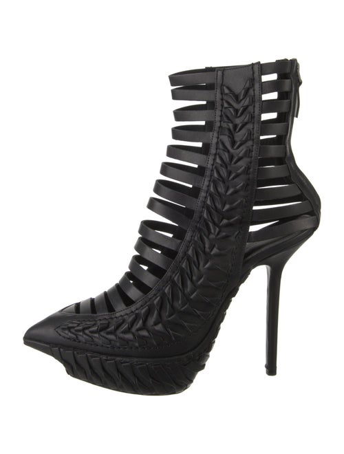 Haider Ackermann Leather Cutout Accent Lace-Up Boots
