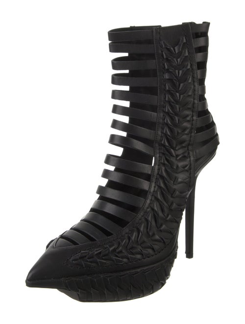 Haider Ackermann Leather Cutout Accent Lace-Up Boots