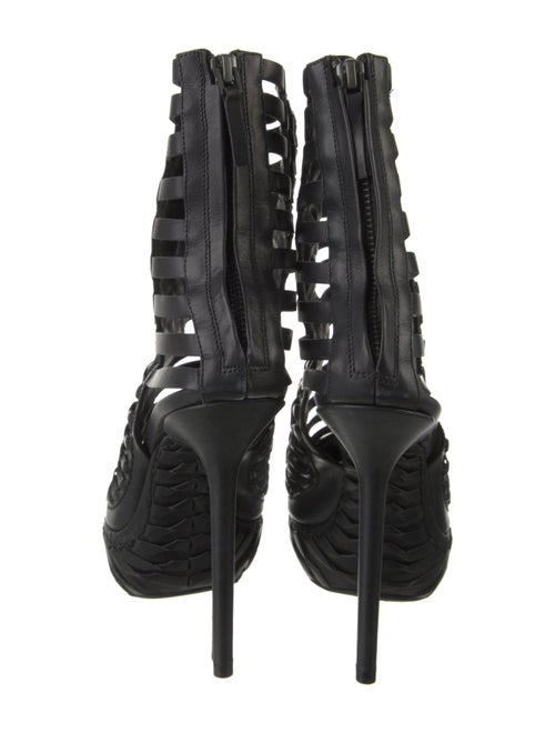 Haider Ackermann Leather Cutout Accent Lace-Up Boots