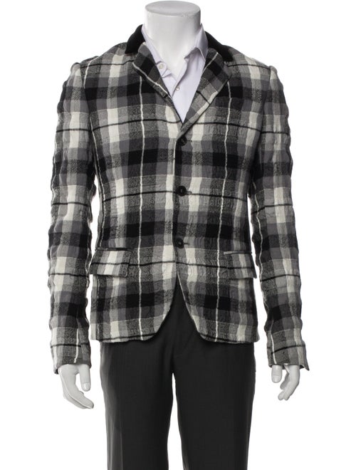 Haider Ackermann Plaid Print Peacoat