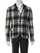 Haider Ackermann Plaid Print Peacoat