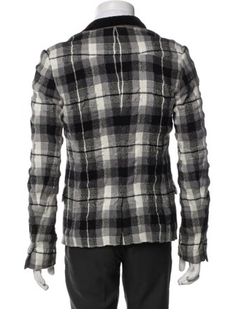 Haider Ackermann Plaid Print Peacoat