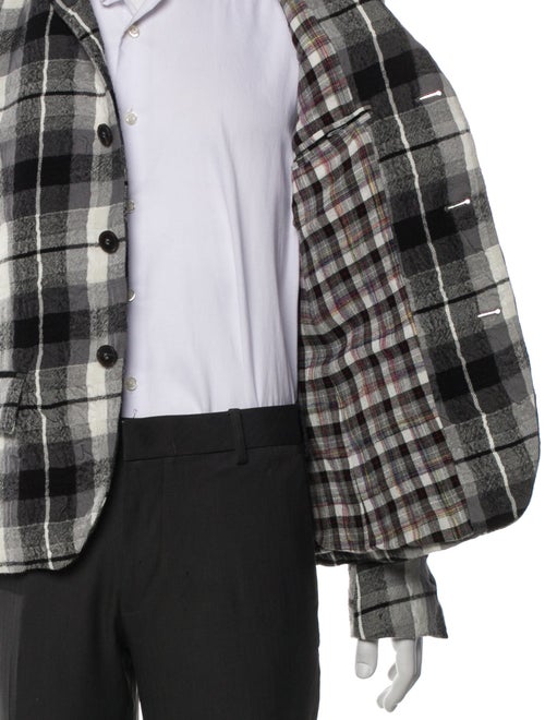 Haider Ackermann Plaid Print Peacoat