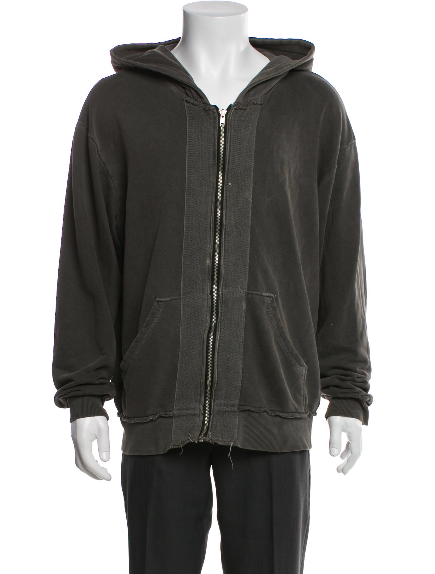 Haider Ackermann V-Neck Long Sleeve Hoodie