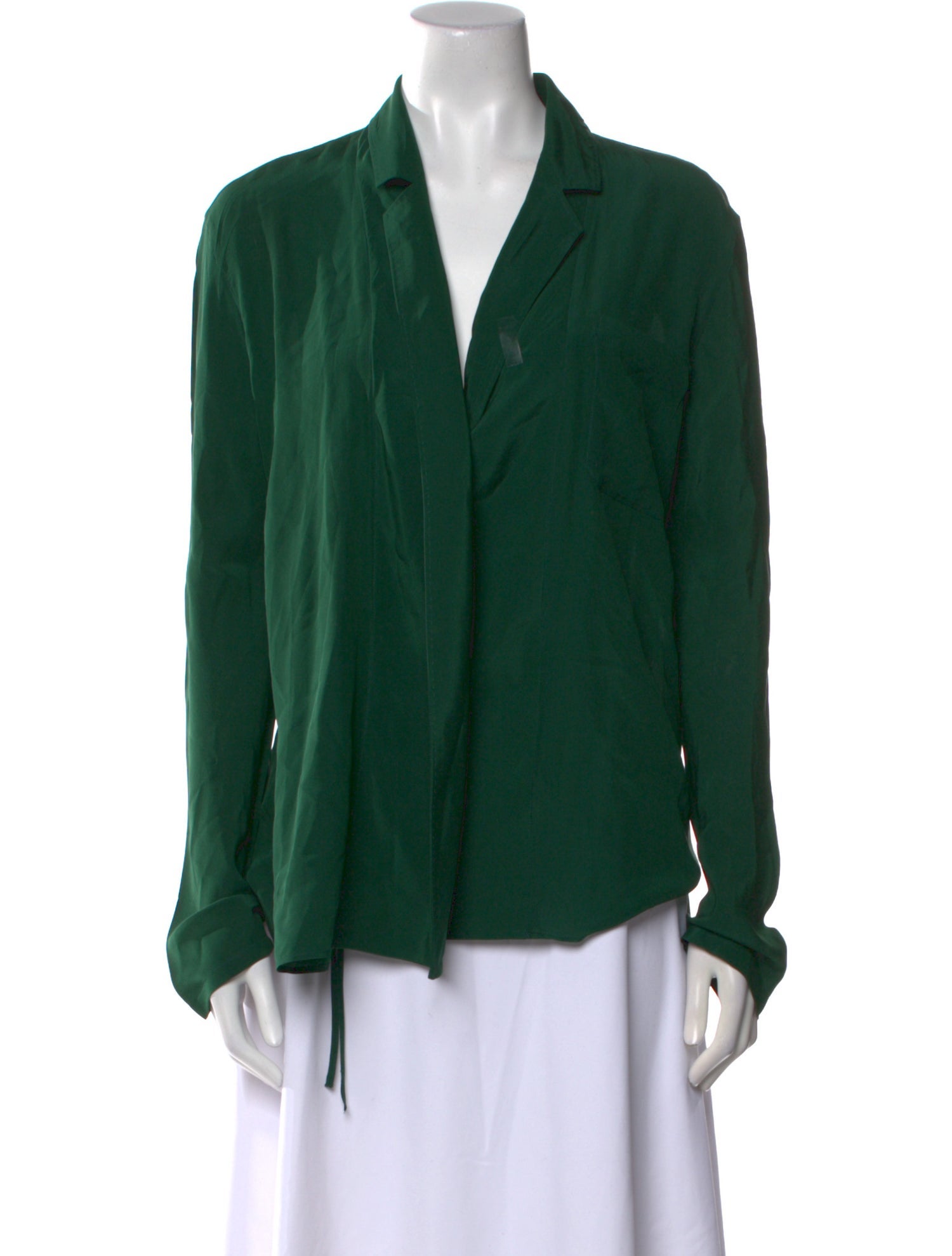 Haider Ackermann Silk V-Neck Blouse