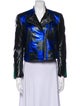 Haider Ackermann Leather Printed Biker Jacket