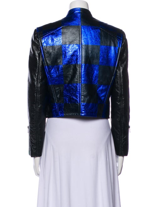 Haider Ackermann Leather Printed Biker Jacket
