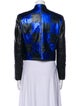 Haider Ackermann Leather Printed Biker Jacket