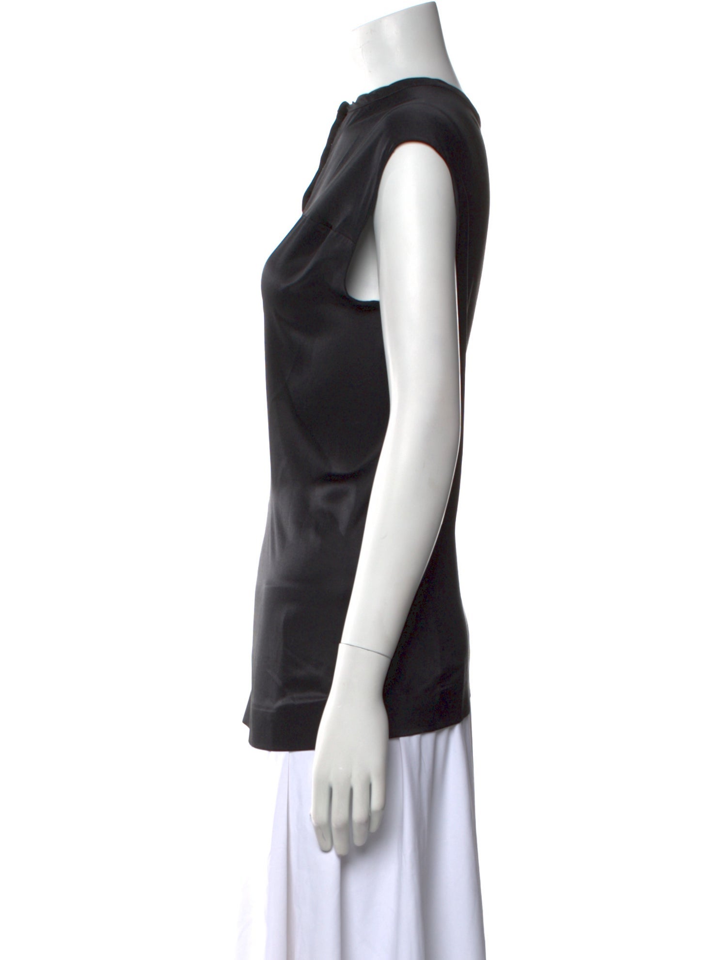 Haider Ackermann Silk Scoop Neck Top