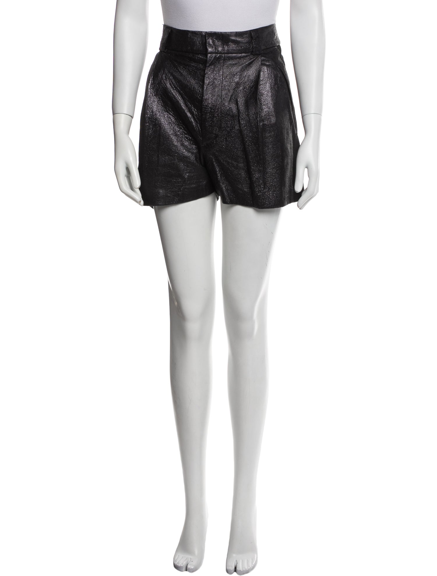 Haider Ackermann Leather Mini Shorts