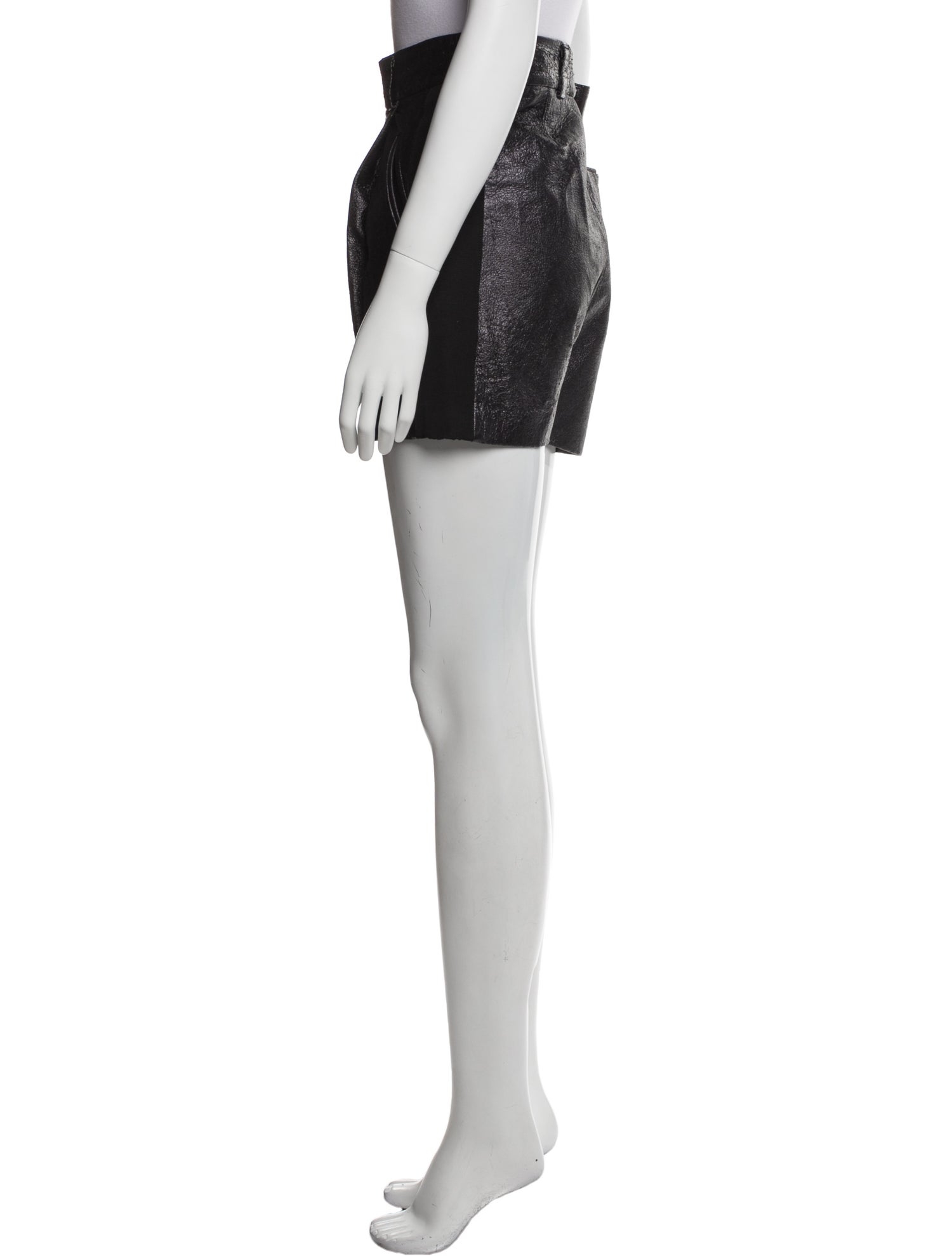 Haider Ackermann Leather Mini Shorts