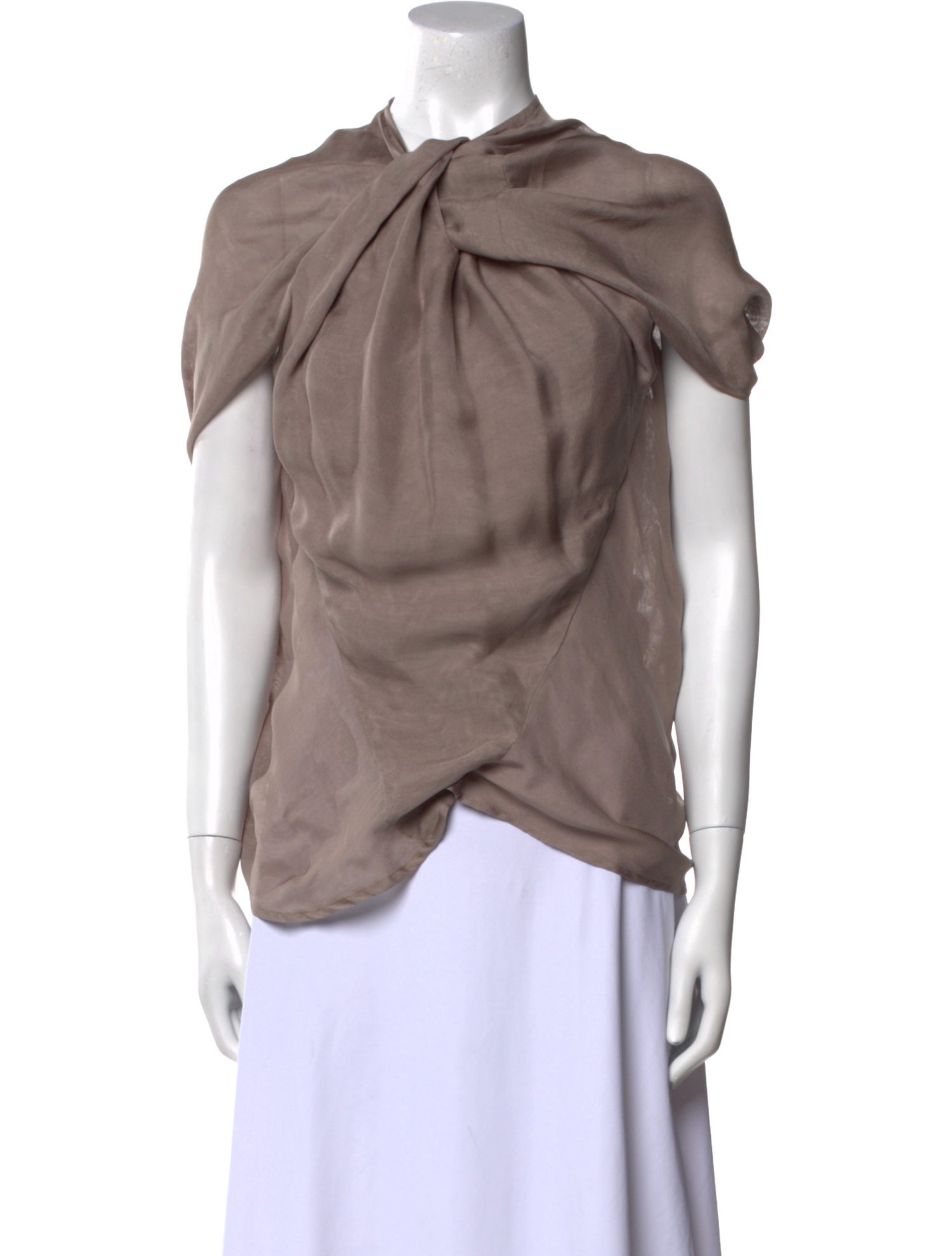 Haider Ackermann Silk Cowl Neck Top