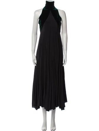 Haider Ackermann Mock Neck Long Dress