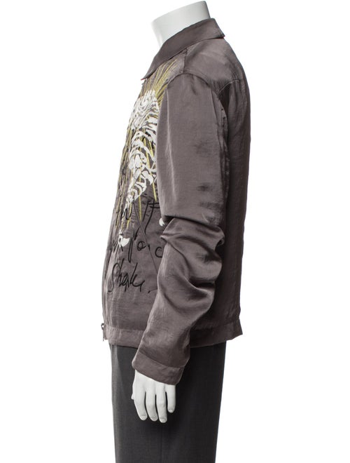 Haider Ackermann Graphic Print Moto Jacket
