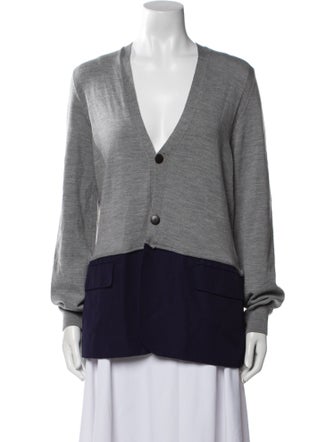 Haider Ackermann Merino Wool Colorblock Pattern Sweater