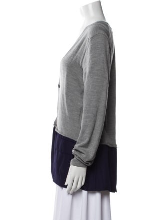 Haider Ackermann Merino Wool Colorblock Pattern Sweater